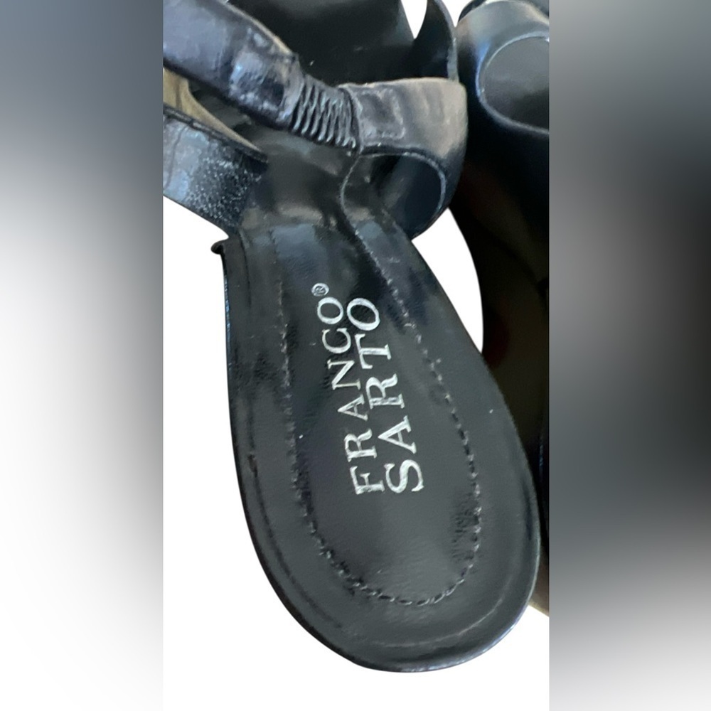 Franco Sarto Black Elegant Heels with Slingback Design - Picture 4 of 9